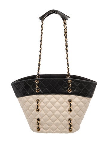 Quilted Canvas Chain Tote