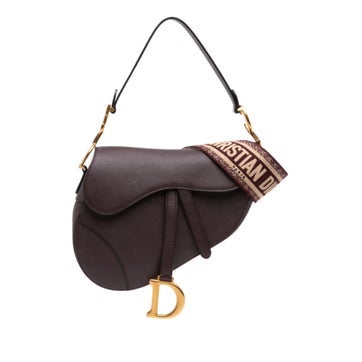 Calf Leather Mini Grained Calfskin Saddle Bag