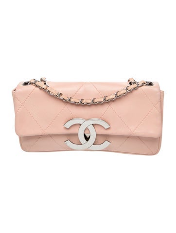 Diamond Stitch E/W Flap Bag
