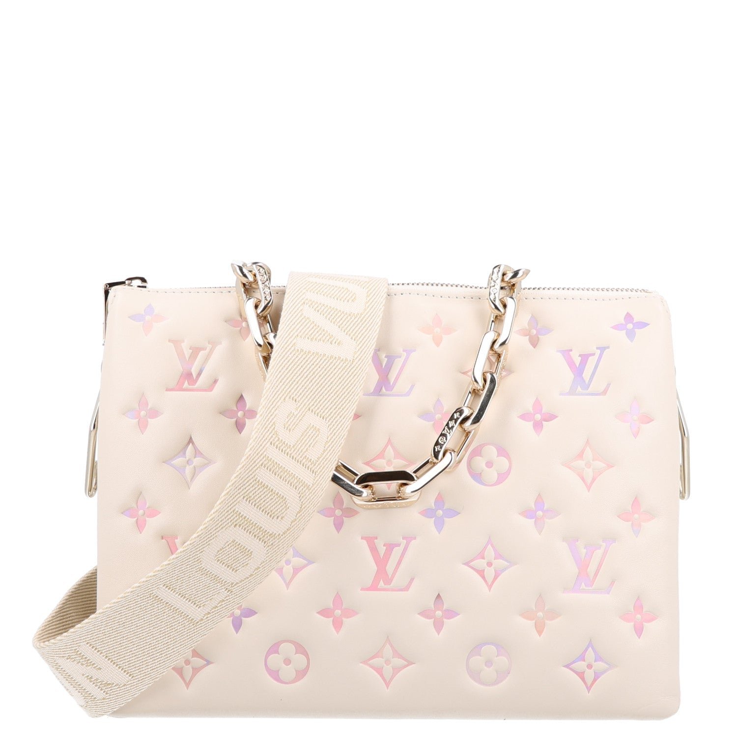 Louis Vuitton Lambskin Embossed Monogram Coussin PM Dream