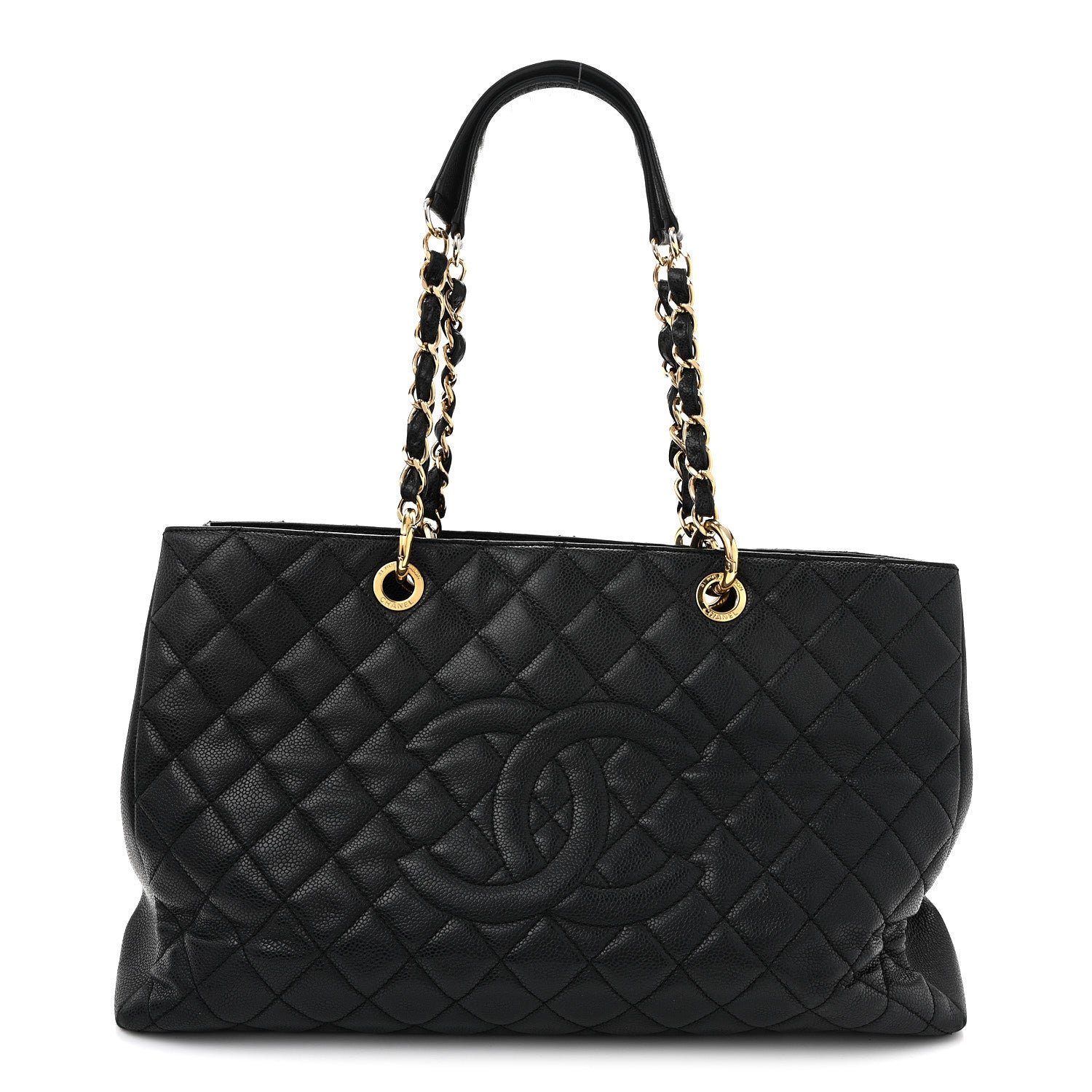Chanel Caviar Quilted XL Grand Shopping Tote GST Black