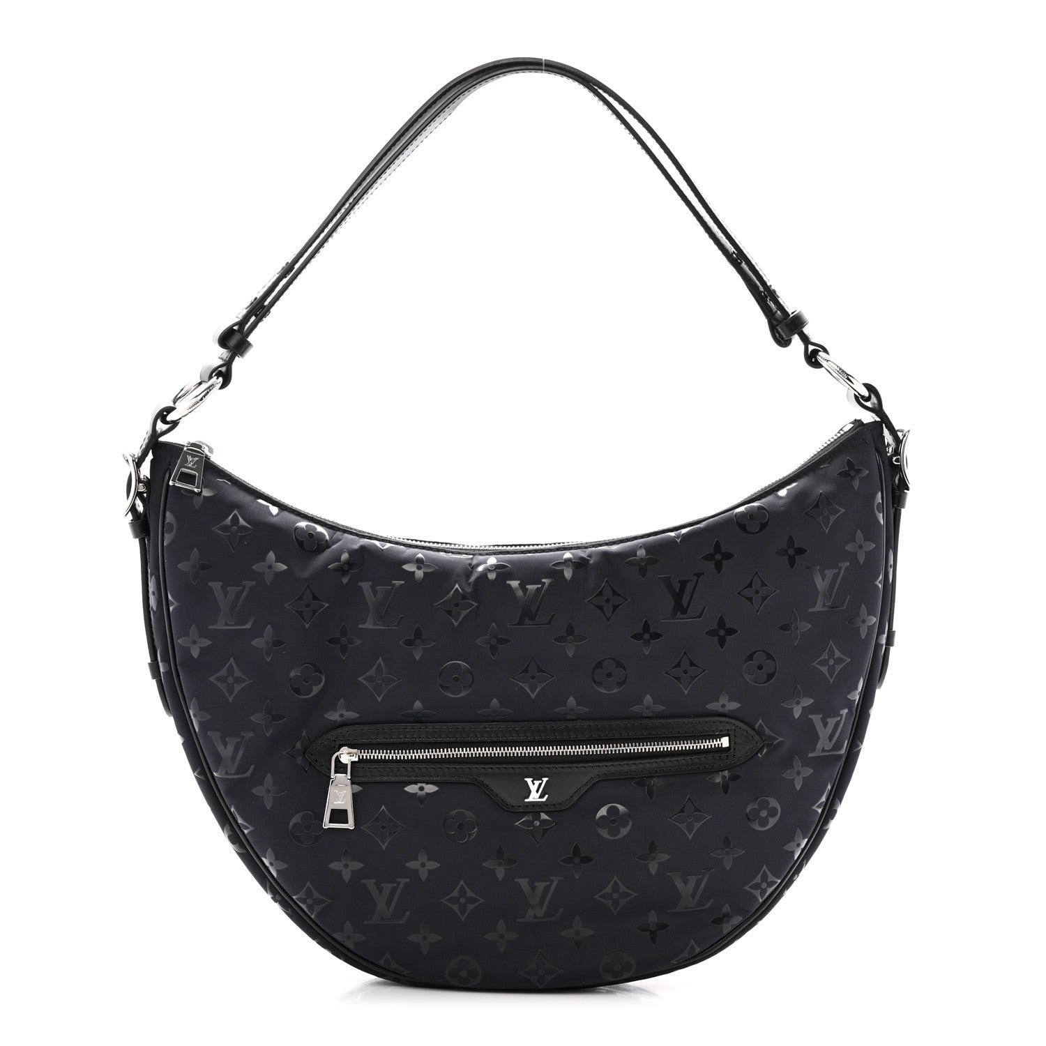 Louis Vuitton Nylon Monogram Loop Pocket Hobo Polar Night