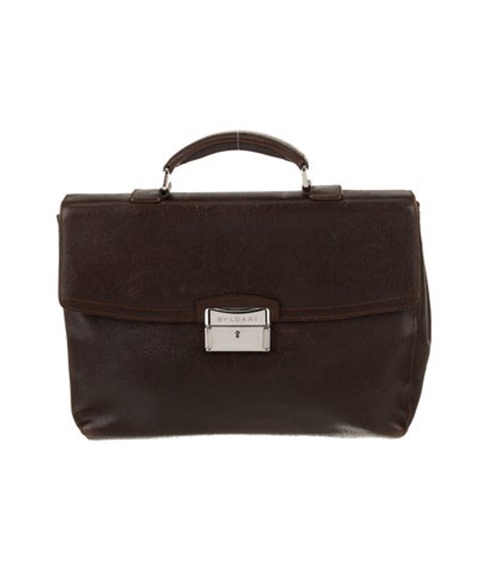 Bvlgari Leather Top Handle Bag