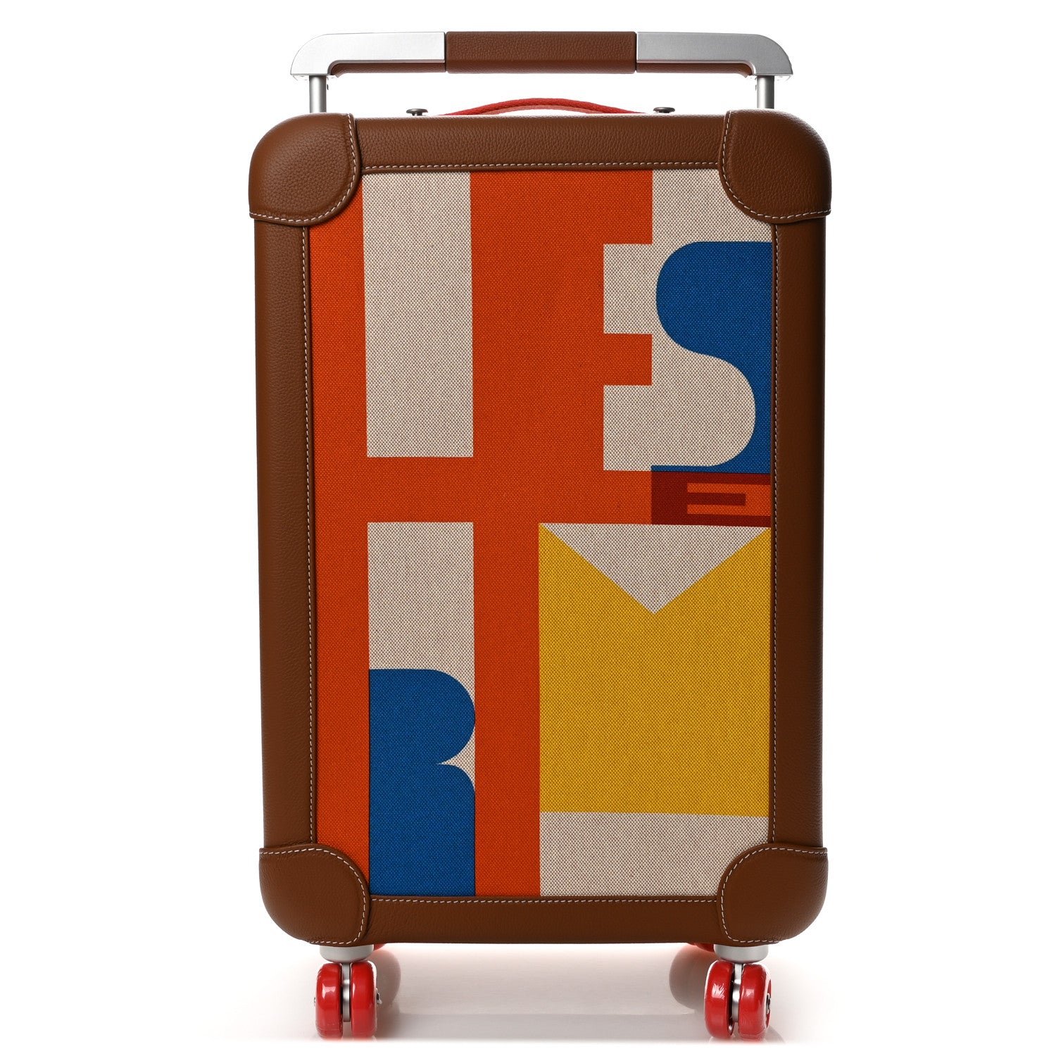 Hermes Canvas Taurillon Regate RMS Rolling Trolley Luggage Multicolor