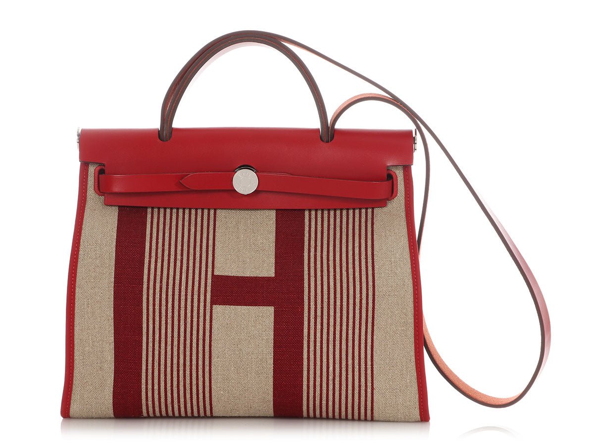 Hermes Hermès Toile and Vache Hunter H Vibration Herbag Zip 31