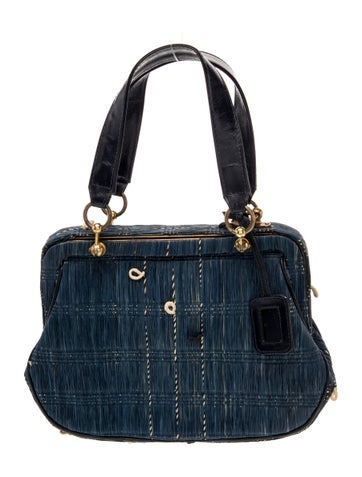 Roberta di Camerino Straw Top Handle Bag