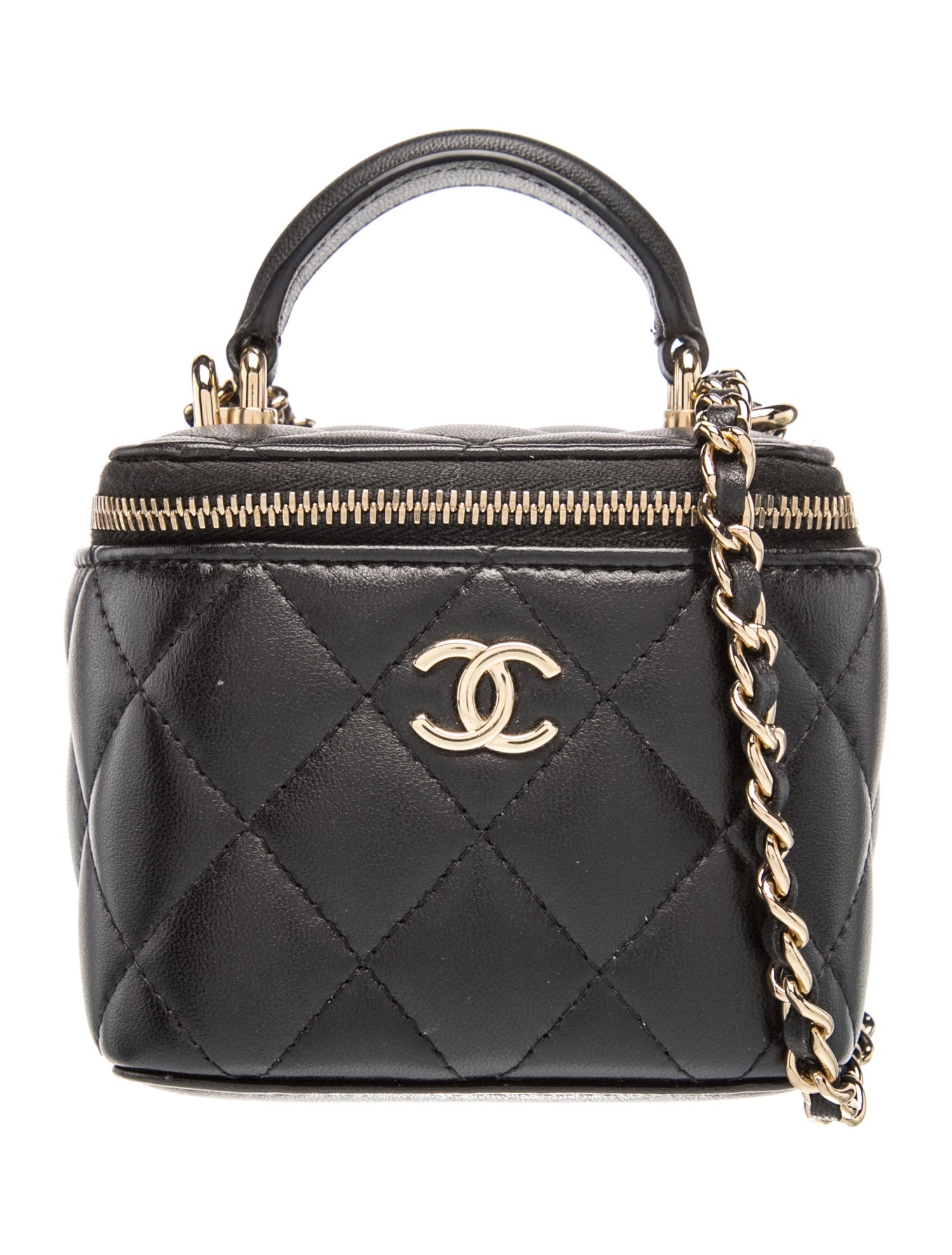 Mini Top Handle Vanity Case w/ Chain