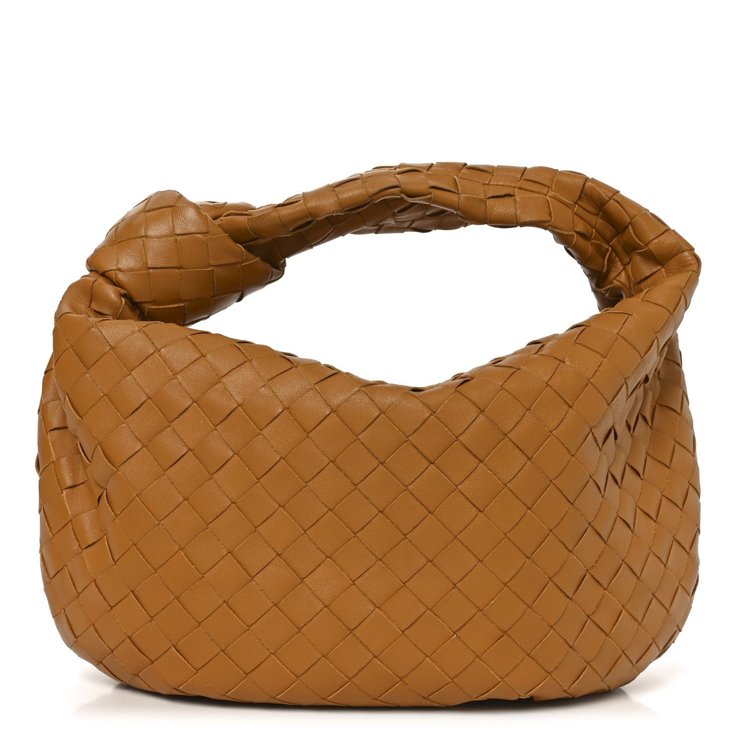 Bottega Veneta Nappa Intrecciato Teen Jodie Hobo Caramel