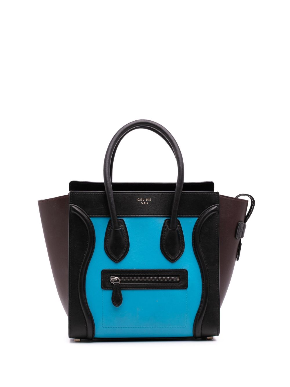 2014 Micro Tricolor Leather Luggage tote bag