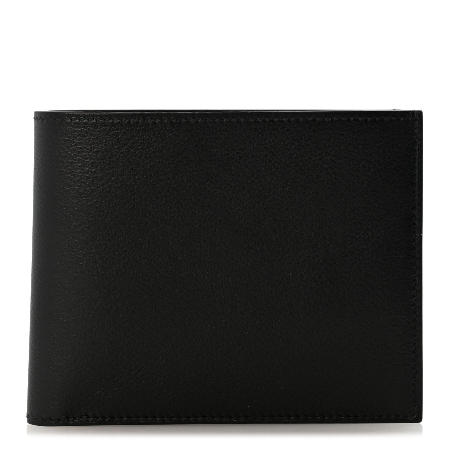 Hermes Evergrain Citizen Twill Compact Wallet Black