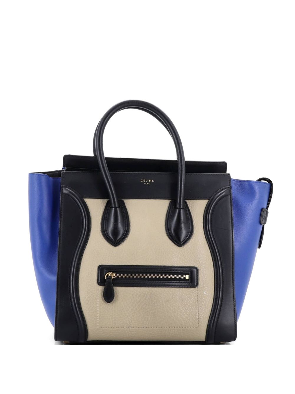 Tricolor Luggage Bag Leather Mini tote bag