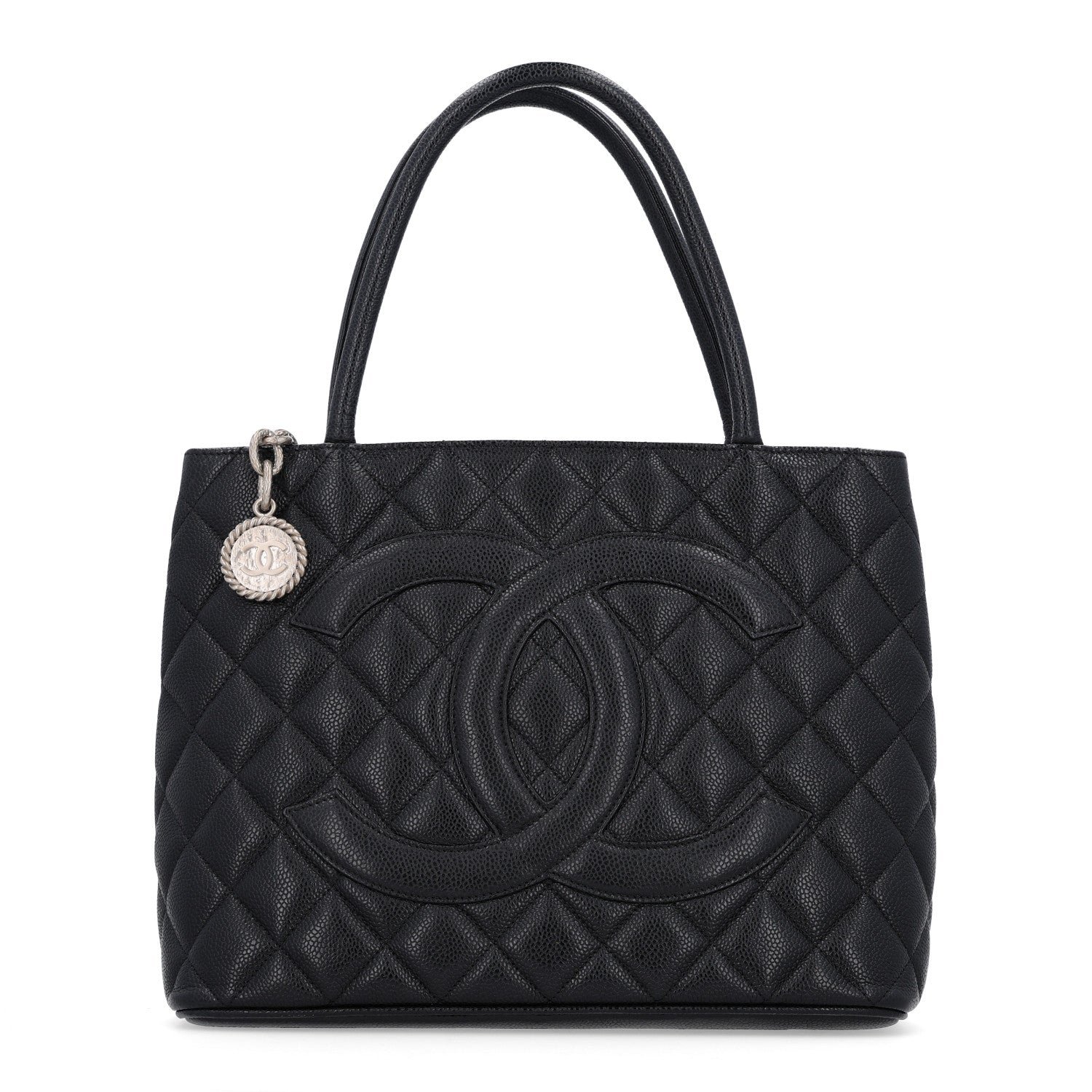 Chanel Caviar Quilted Medallion Tote Black