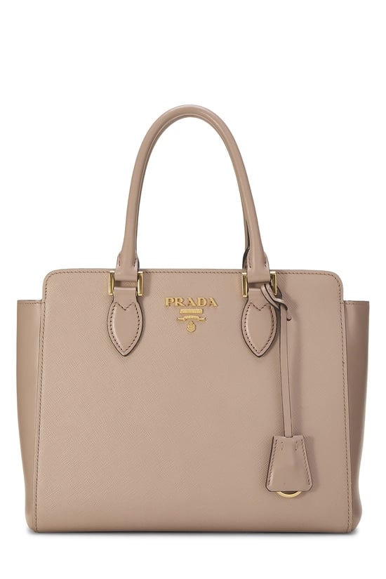 Pink Saffiano Convertible Handbag Small