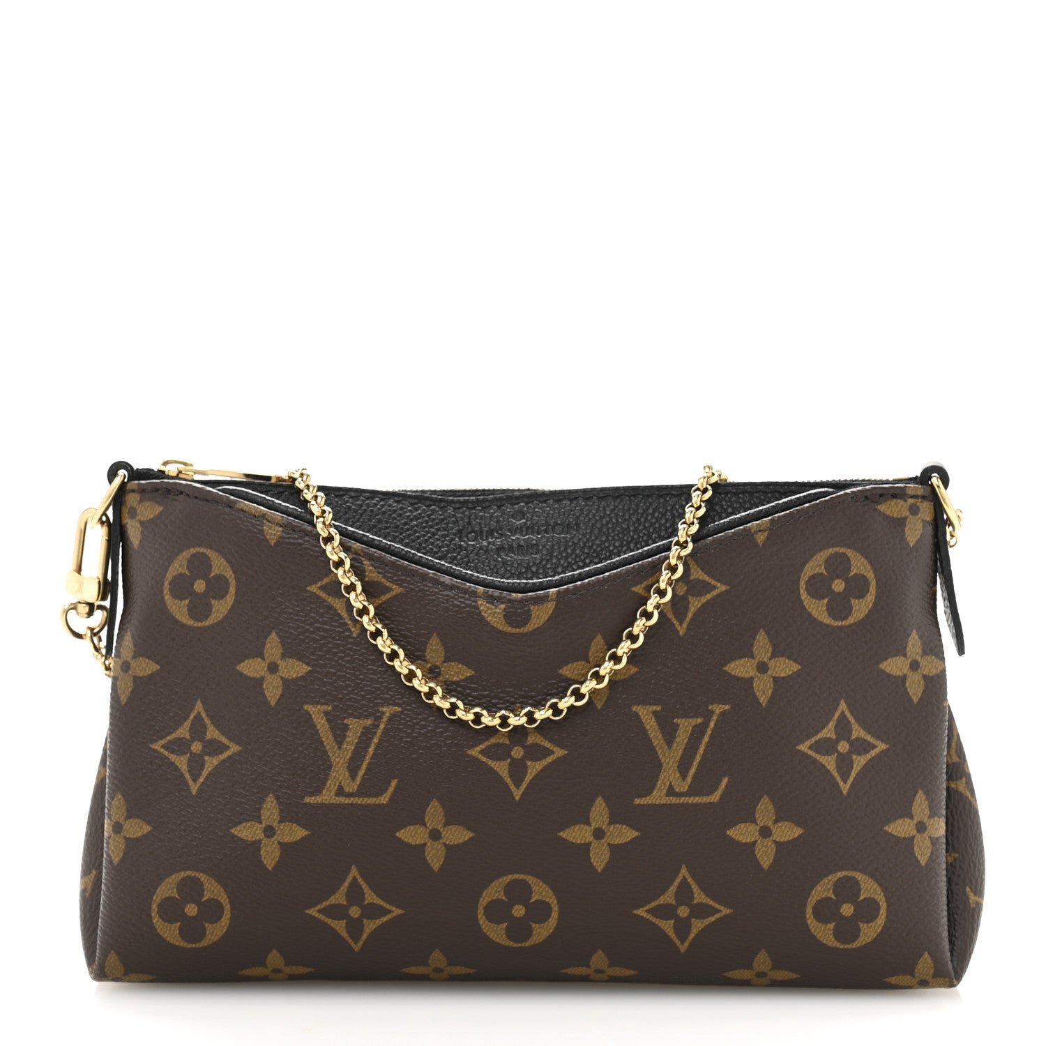 Louis Vuitton Monogram Pallas Clutch Black