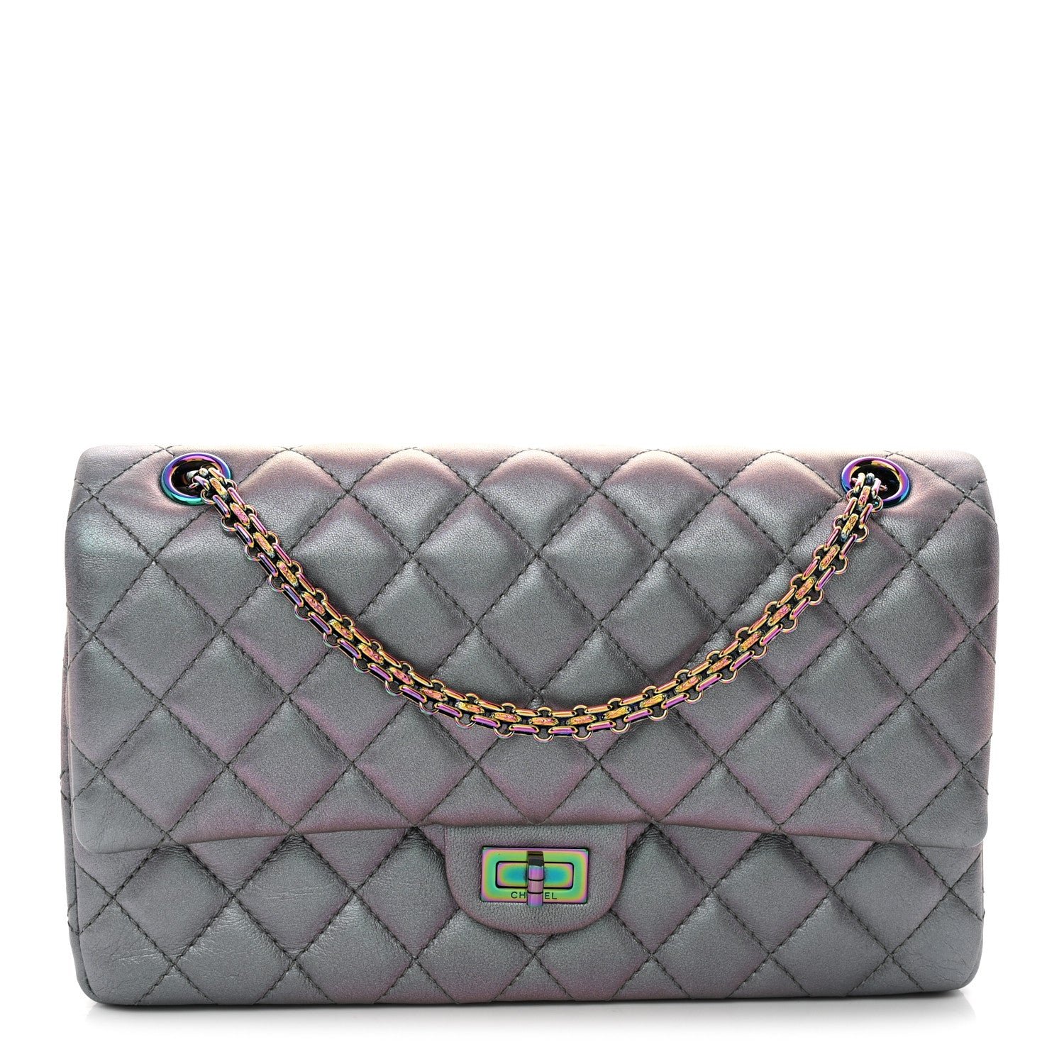 Chanel Iridescent Lambskin Quilted 2.55 Reissue 226 Flap Light Purple