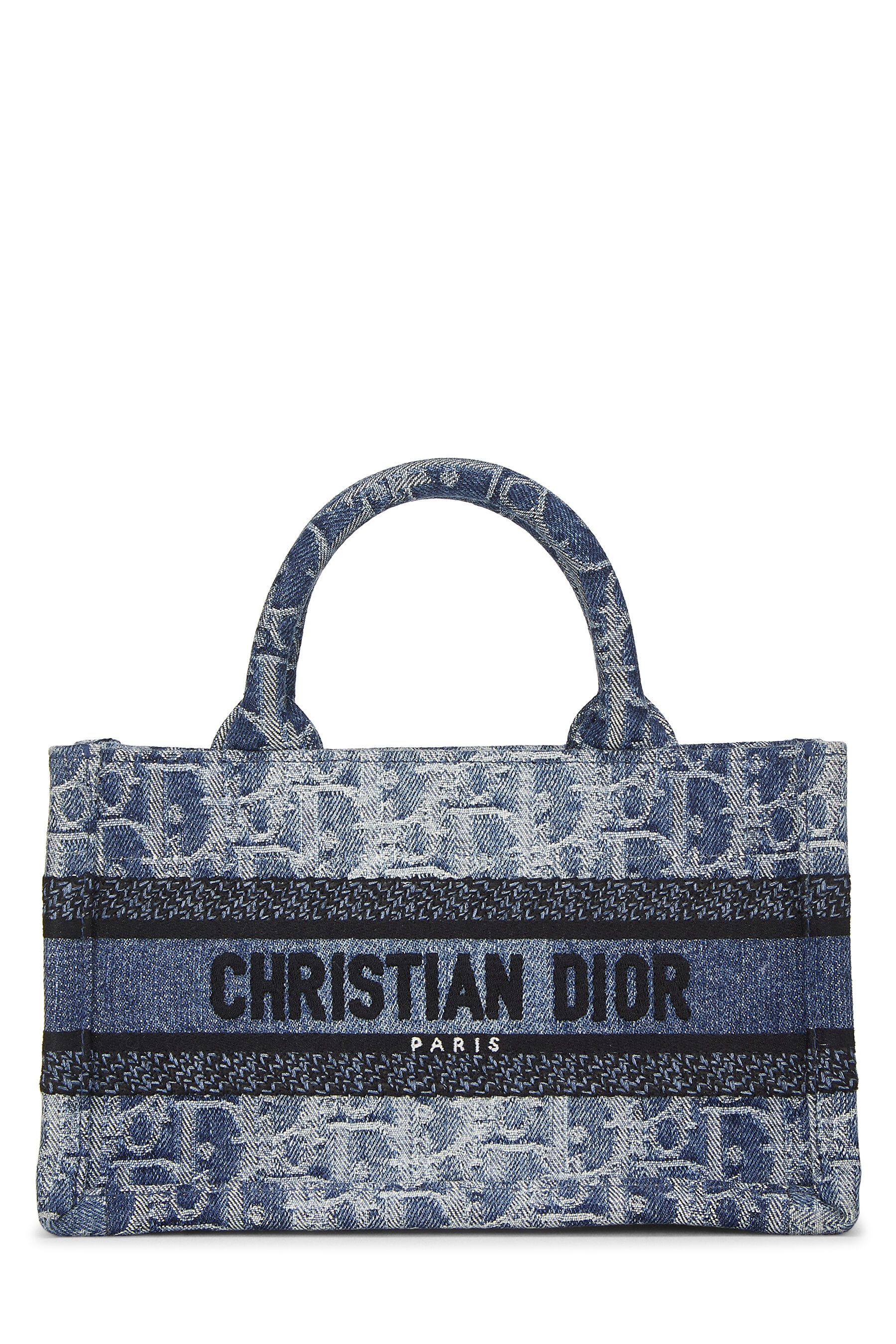 Dior Navy Oblique Denim Book Tote Mini