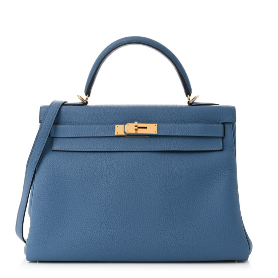 Hermes Togo Kelly Retourne 32 Azur