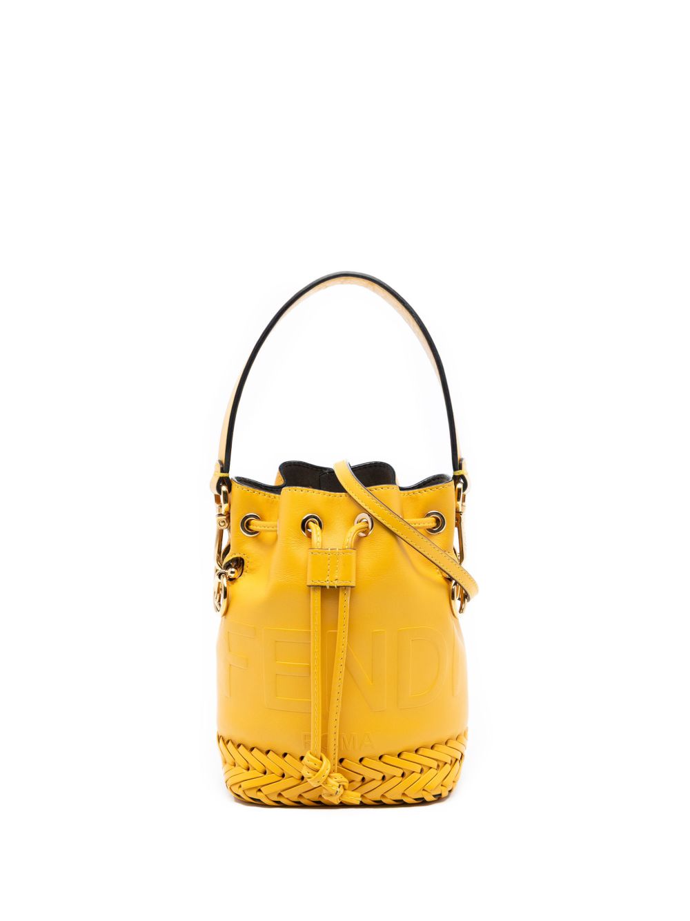 2010-2026 Mini Embossed Leather Whipstitch Mon Tresor Bucket Bag satchel