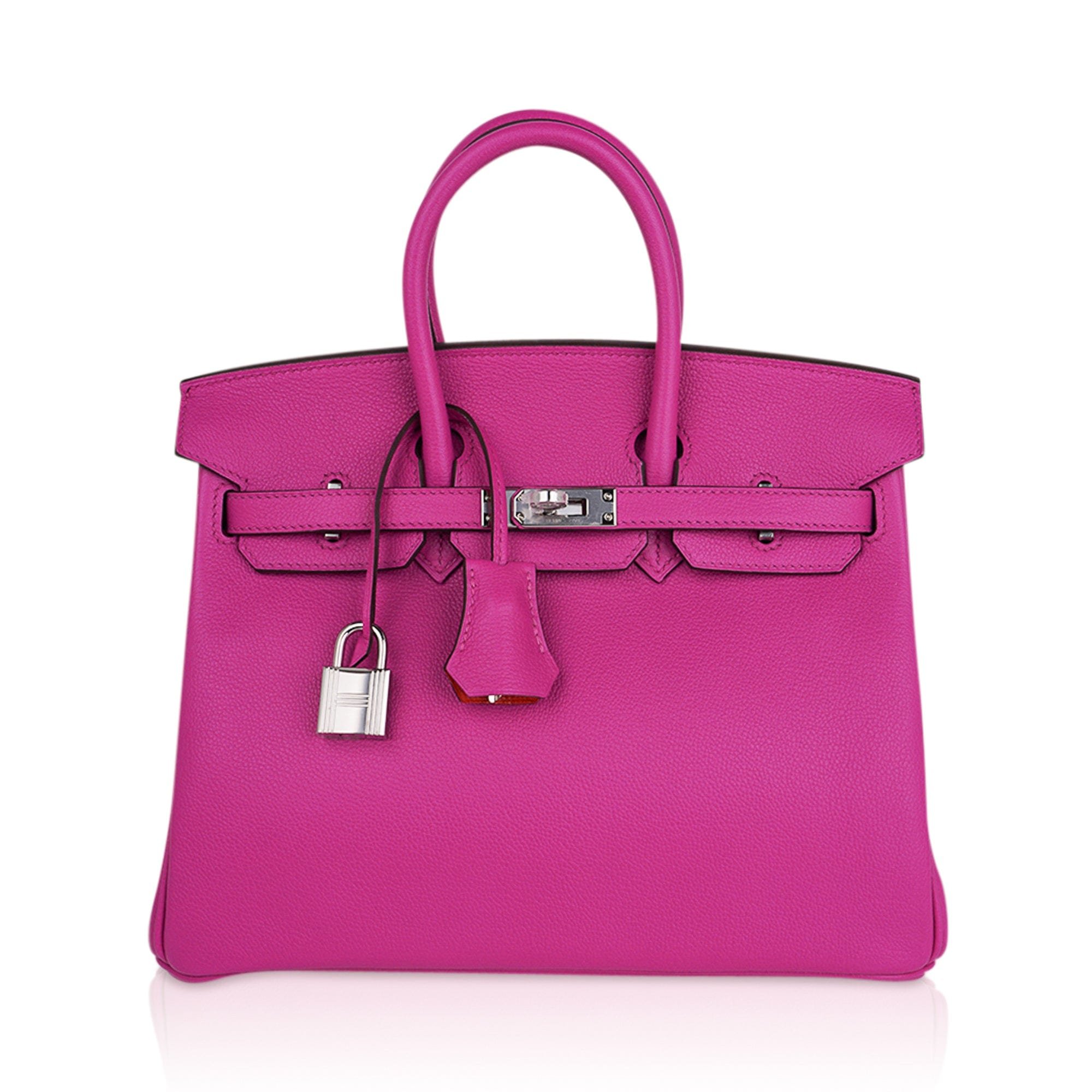 Hermes Hermes Verso Birkin 25 Bag Magnolia Capucine Togo Leather with Palladium Hardware