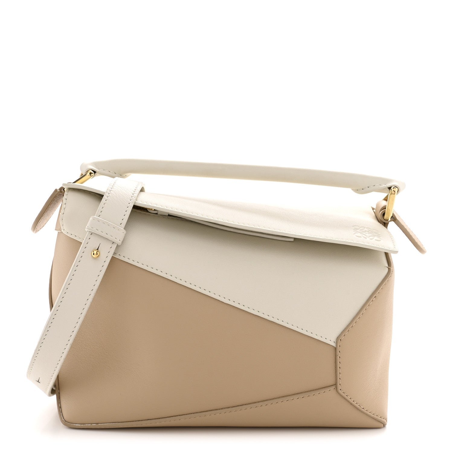 Loewe Loewe Classic Calfskin Small Puzzle Edge Bag Soft White Paper Craft