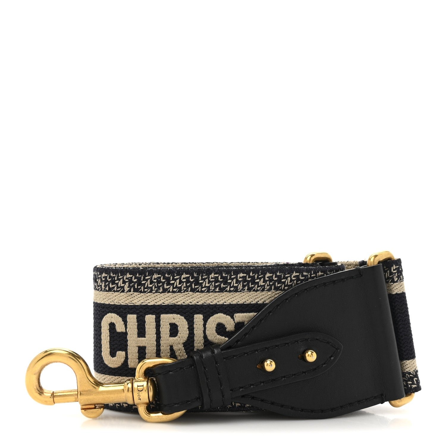 Dior Canvas Embroidered Shoulder Strap Blue