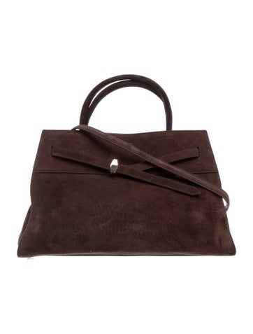 Suede Top Handle Bag
