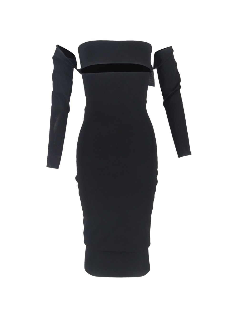 Alexander McQueen cut-out off-shoulder midi dress