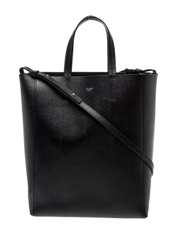 Leather Vertical Cabas Small