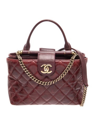 Paris-Rome Gold Bar Handle Bag