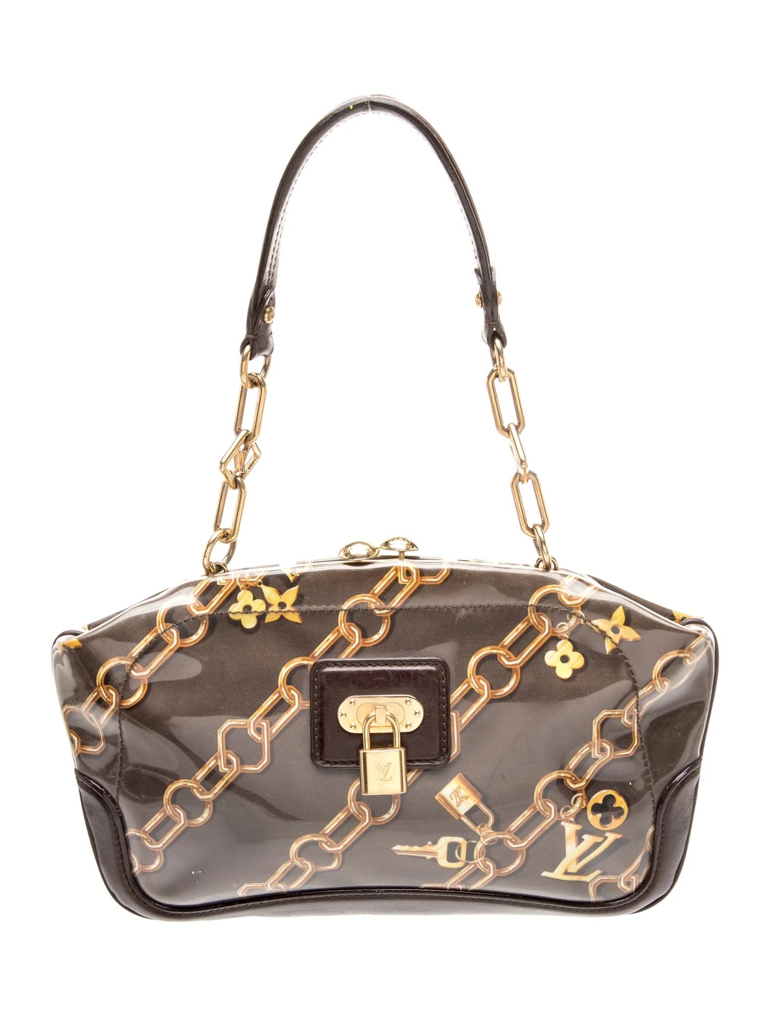 PVC Monogram Charms Sac Fermoir Vintage