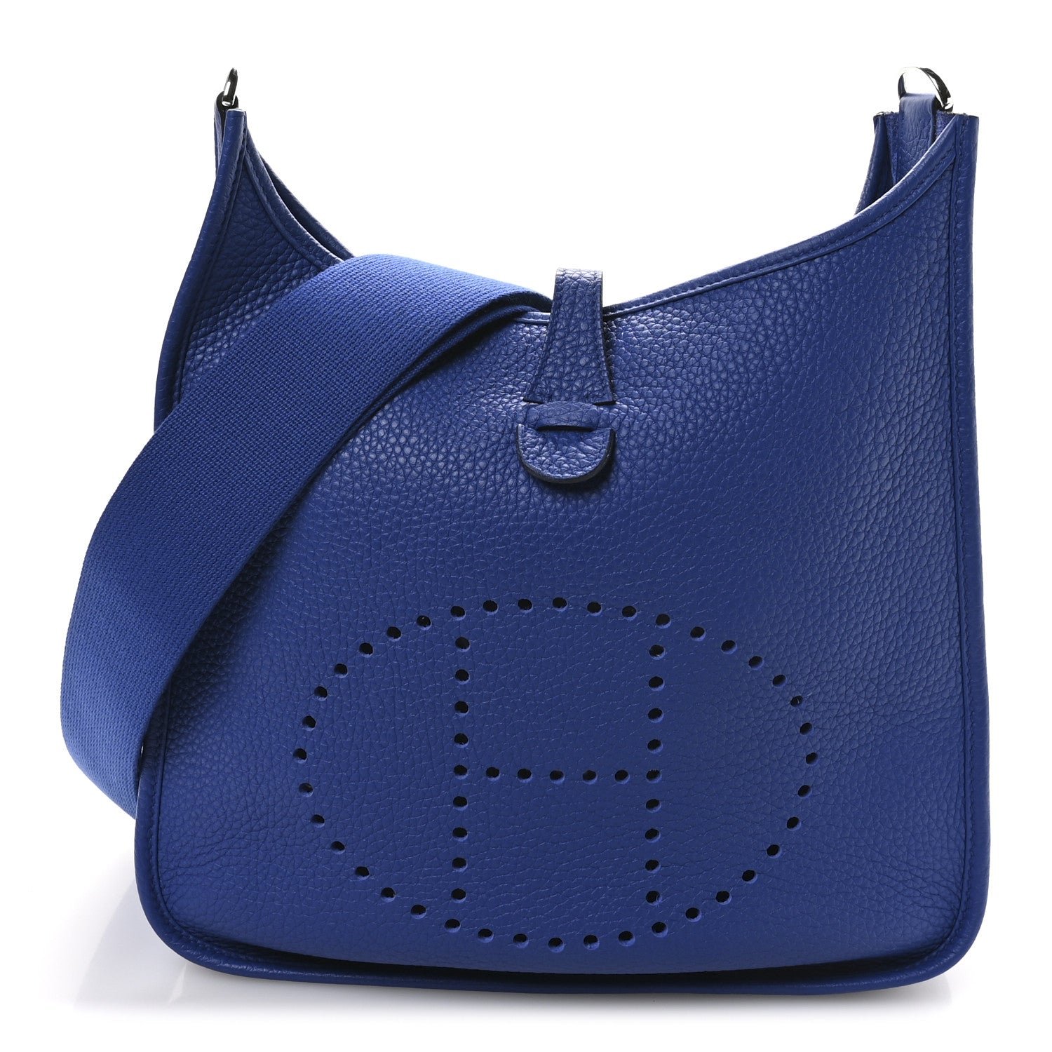 Hermes Taurillon Clemence Evelyne III PM Bleu Royal