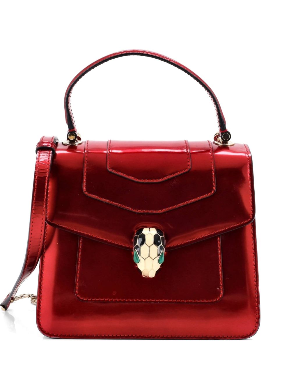 Serpenti Top Handle Bag Patent Small satchel