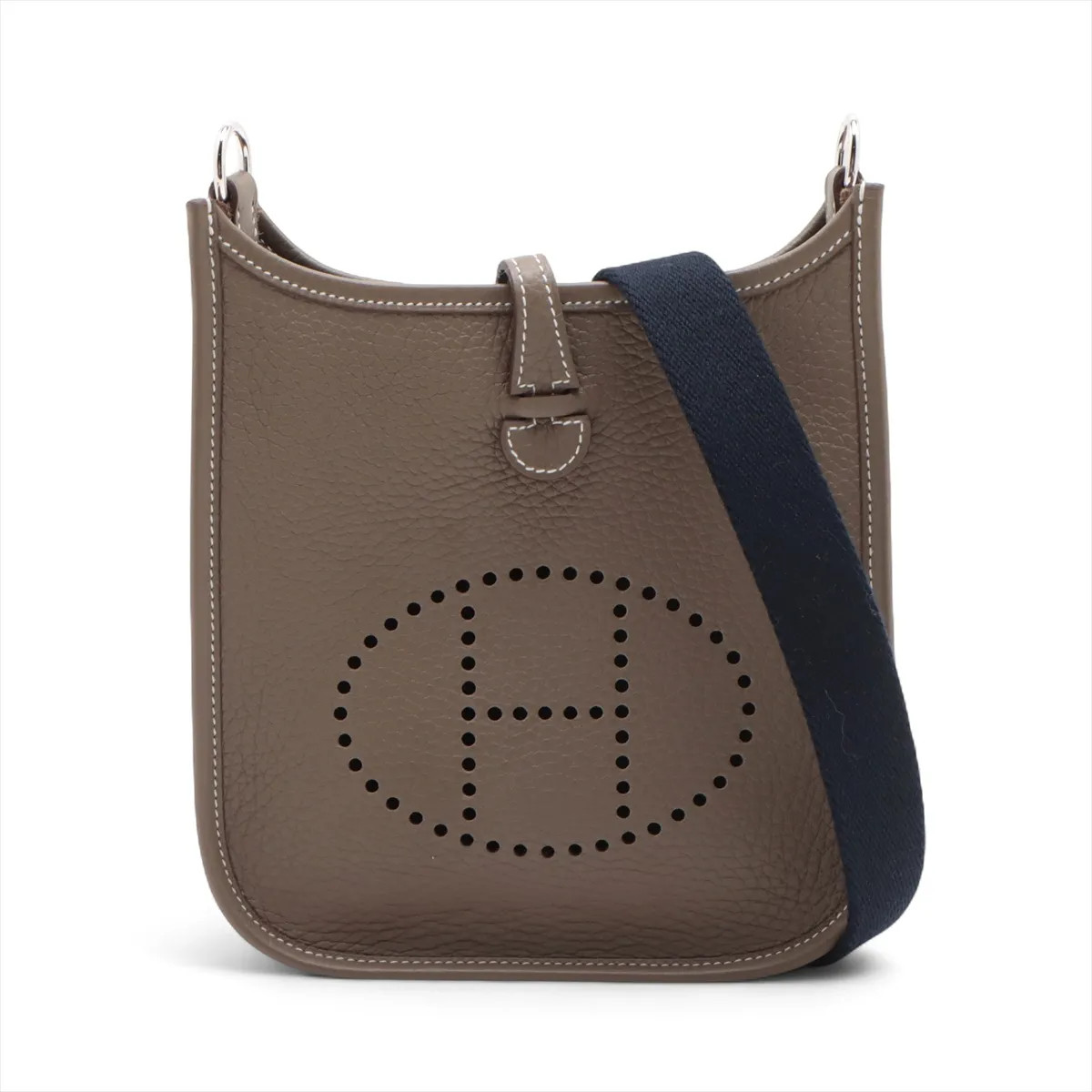 Hermès evelyn 16 TPM Amazon Taurillon Clemence Etoupe Silver Metal Fittings