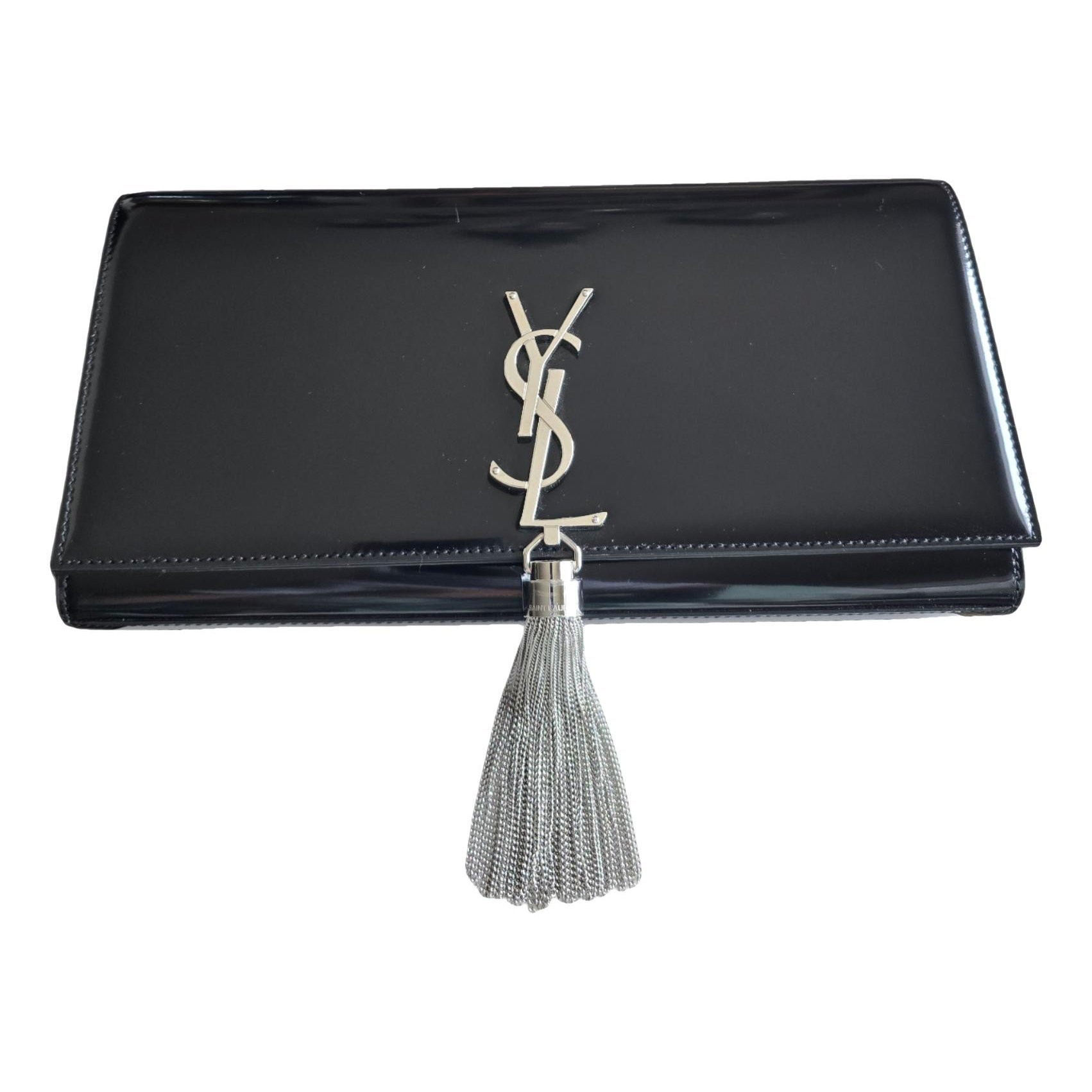 Patent leather clutch bag
