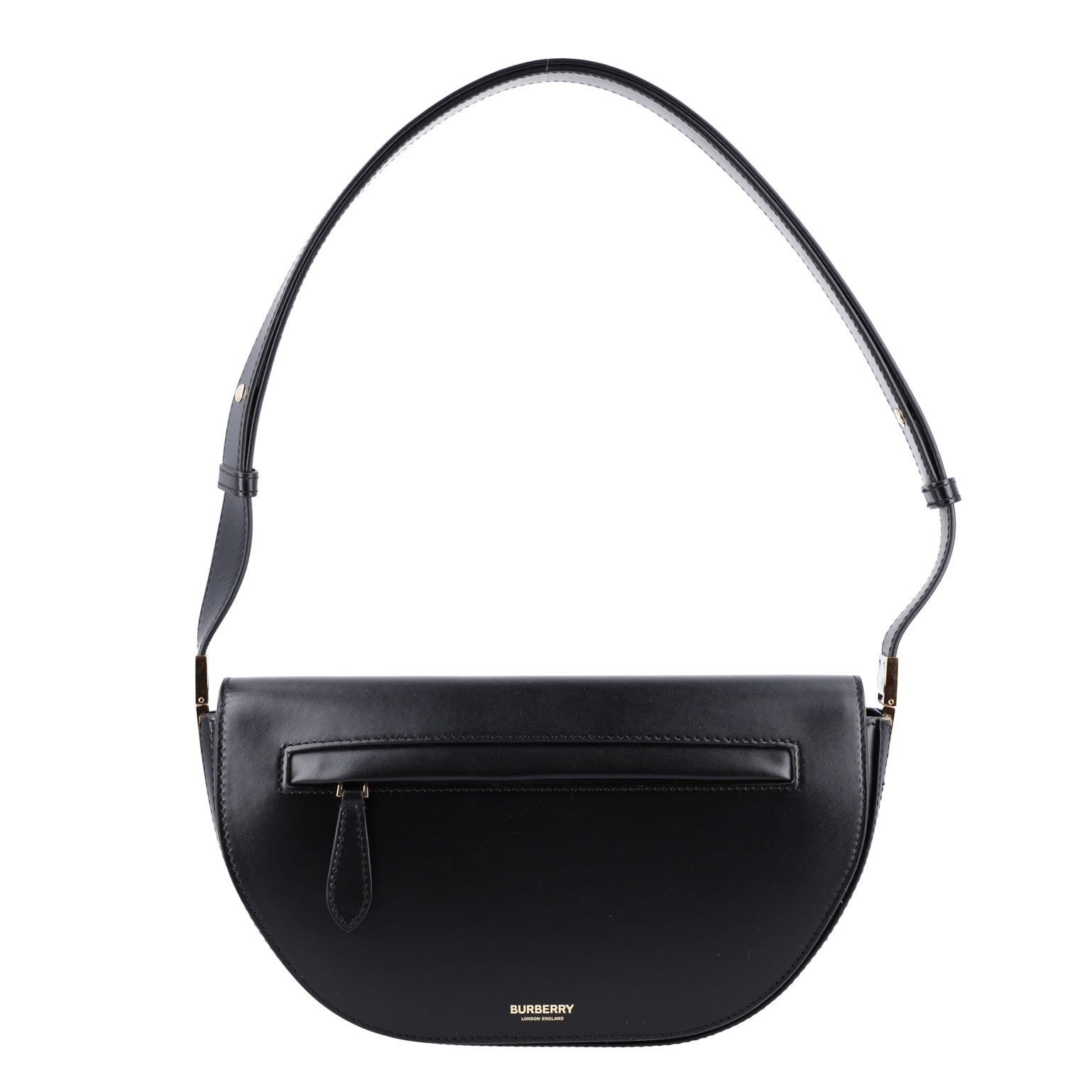 Burberry Calfskin Small Olympia Shoulder Bag Black