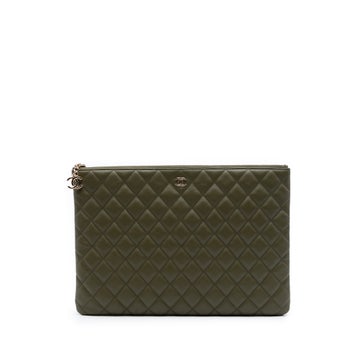 Lambskin Large Quilted Lambskin Cuba La Habana O Case Clutch