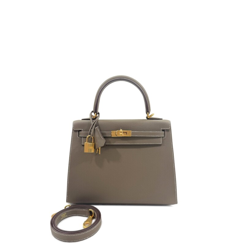 Hermes Etoupe Epsom Kelly 25 Sellier Gold Hardware, 2025