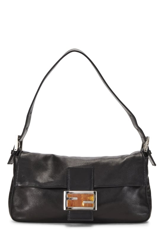 Black Leather Baguette