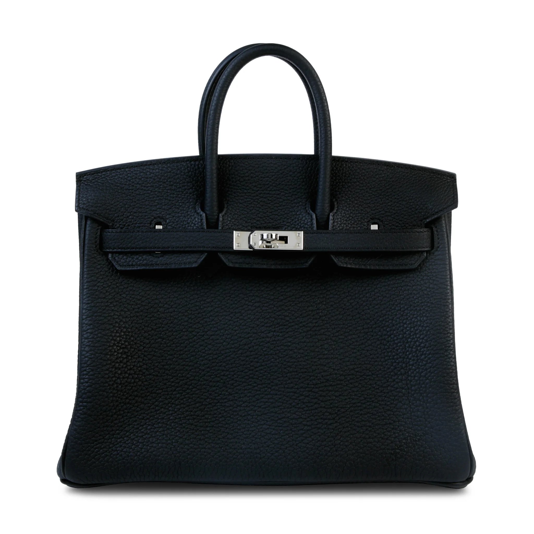 Excellent ( Rank SA ) HERMÈS Birkin 25 Noir (89) Togo Palladium hardware U (2022)