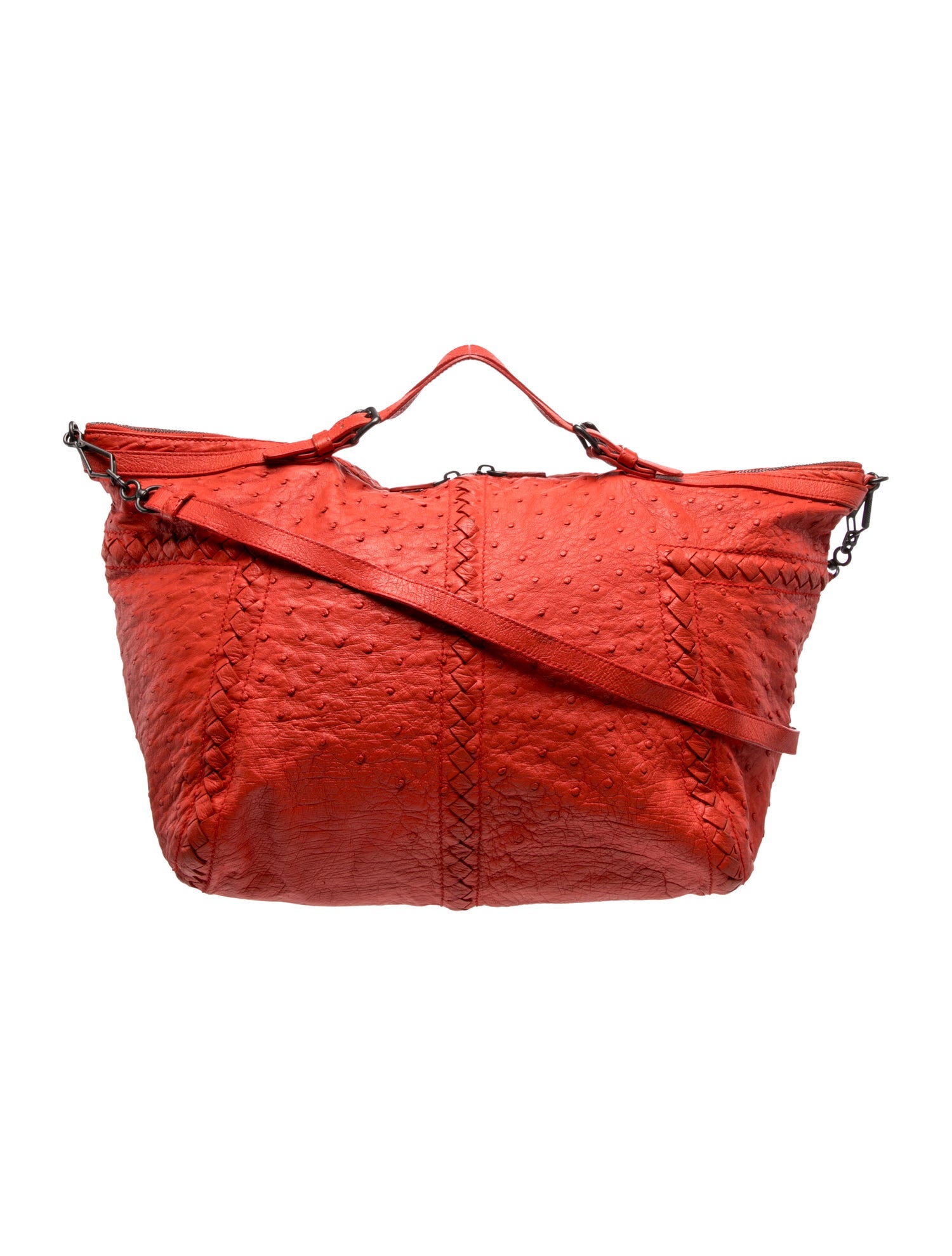 Ostrich Top Handle Bag