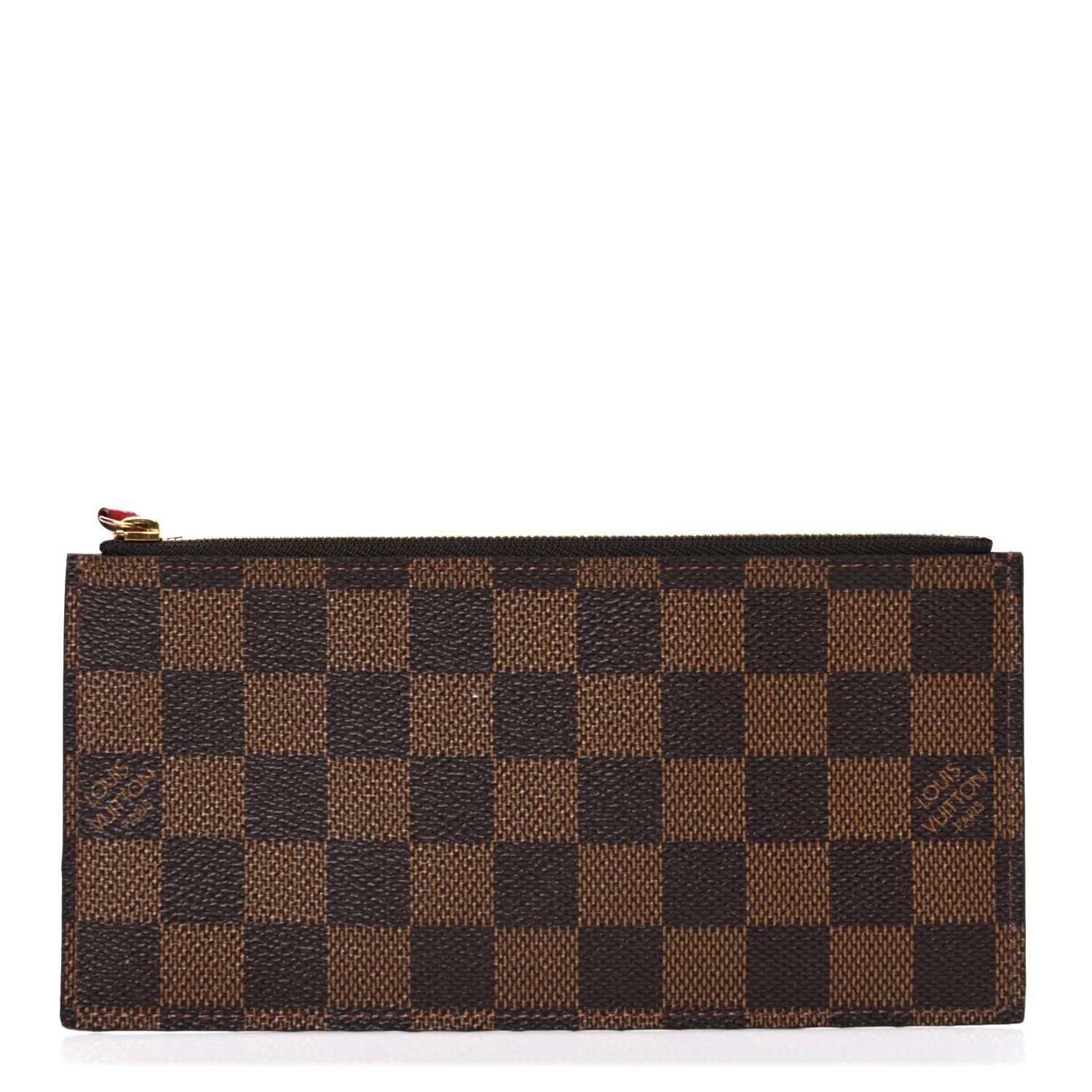 Louis Vuitton Damier Ebene Felicie Chain Wallet Zippered Insert