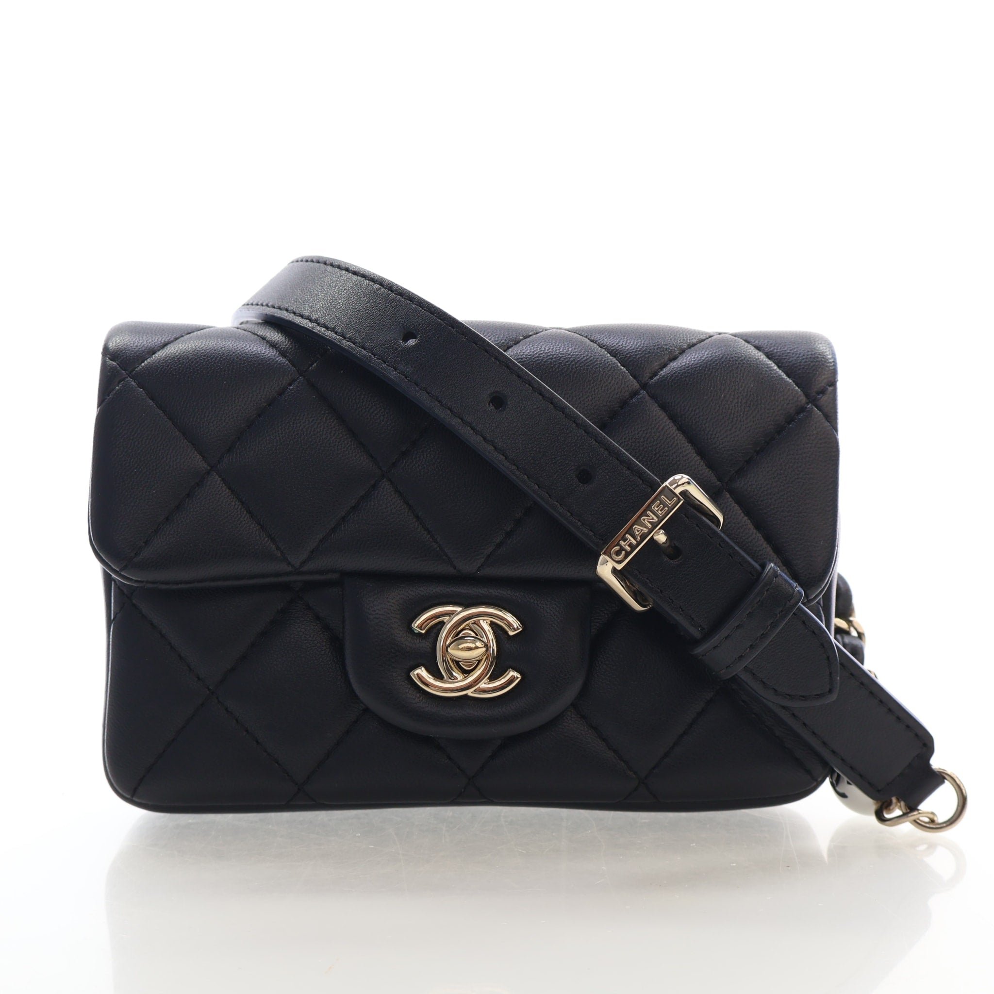 Chanel Mini Lambskin My Precious Pearls Waist Bag