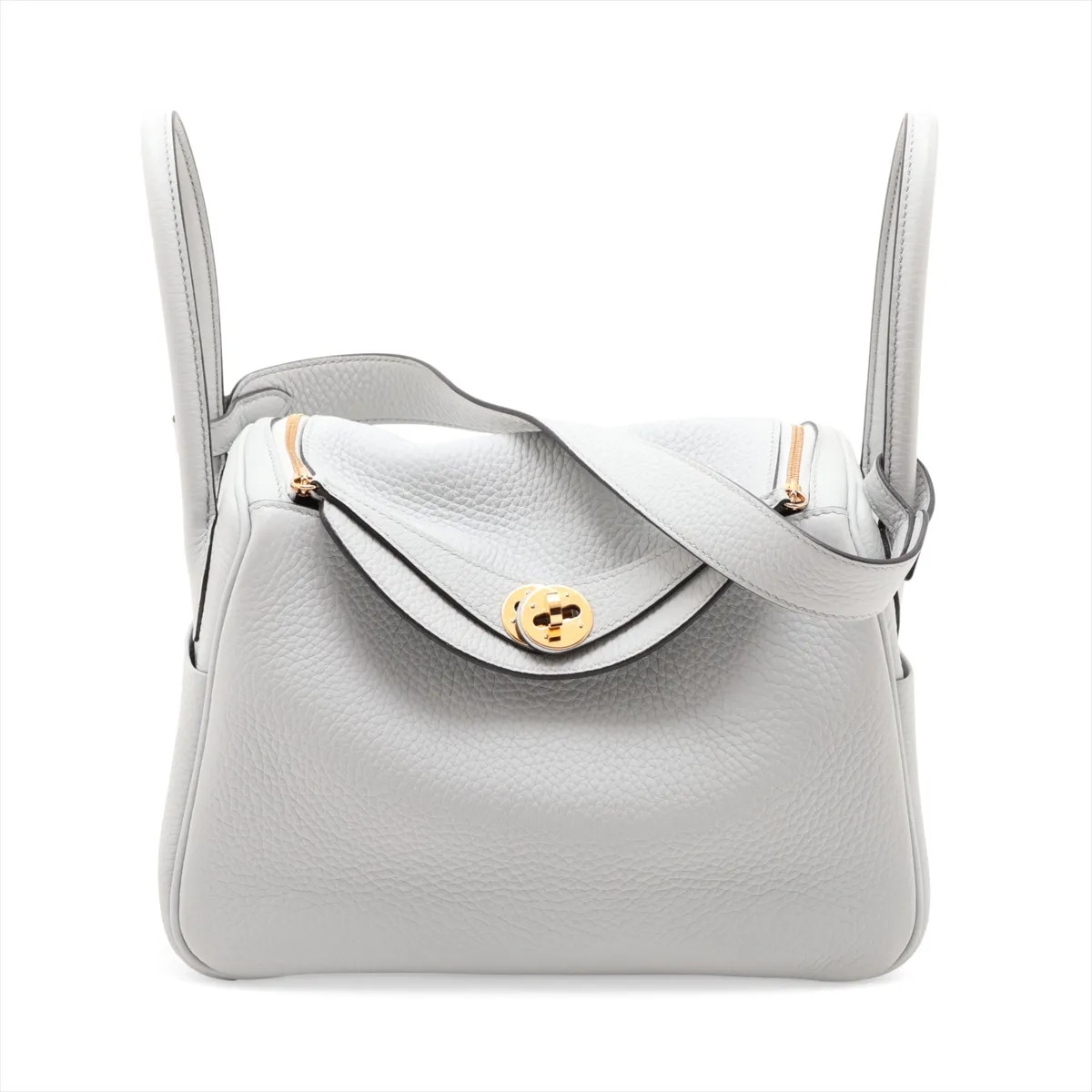 Hermès Lindy 26 Taurillon Clemence Blue glacier Gold Metal Fittings
