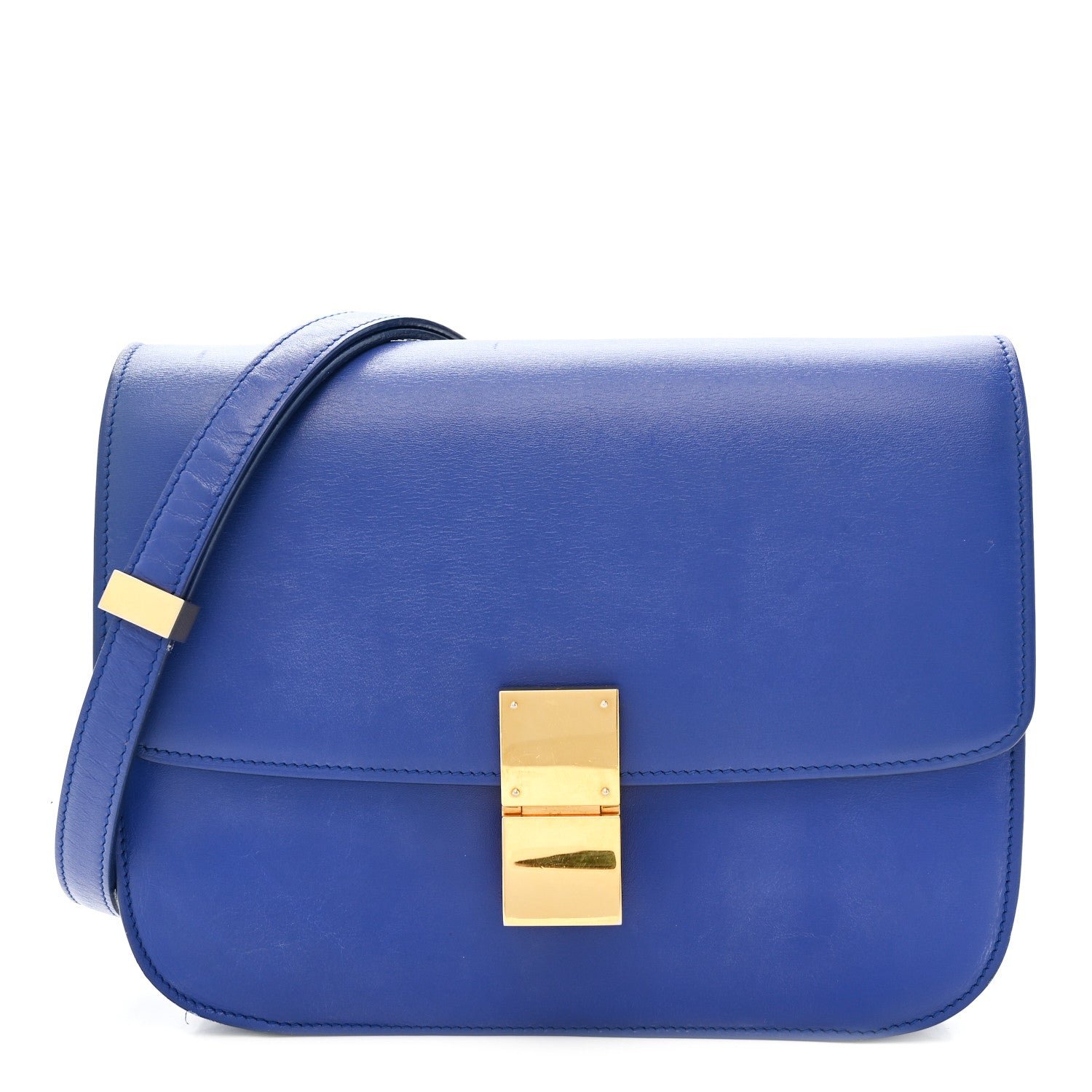 Celine Celine Box Calfskin Medium Classic Box Flap Bag Indigo