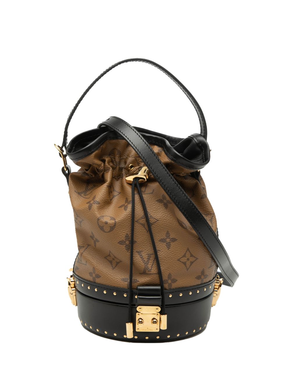 Louis Vuitton 2017 Monogram Reverse Petit Noe Trunk bucket bag