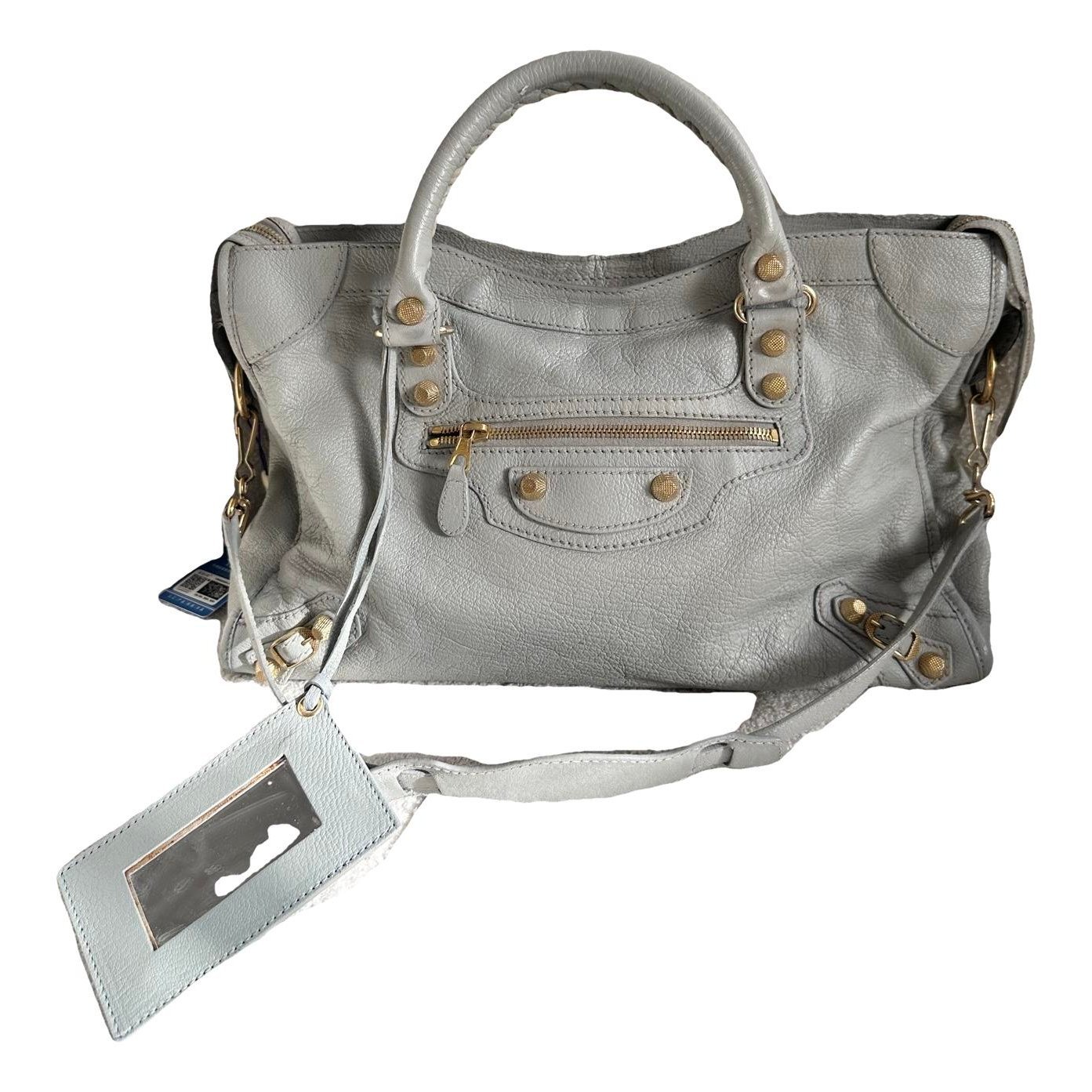 City leather handbag
