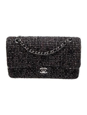 Classic Medium Tweed Double Flap Bag