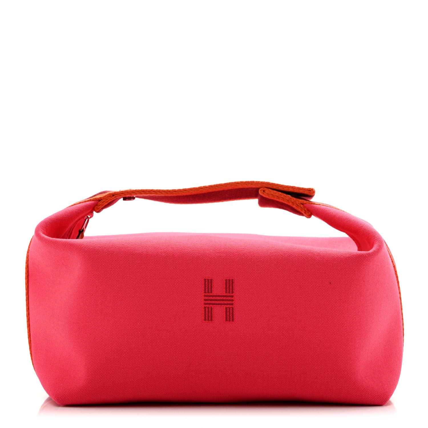 Hermes Hermes Canvas Large Bride-A-Brac Pouch Hibiscus