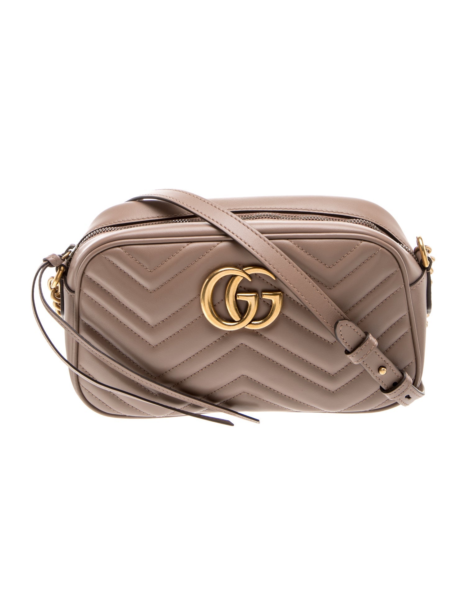 Leather GG Marmont Camera Small
