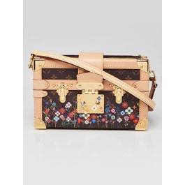 Louis Vuitton Louis Vuitton x TM Monogram Flowers Canvas Petite Malle Bag